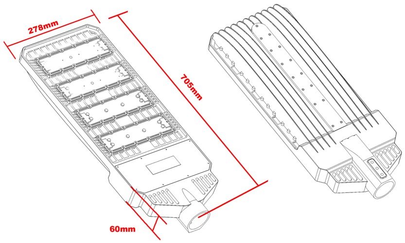 led 240W high power street light